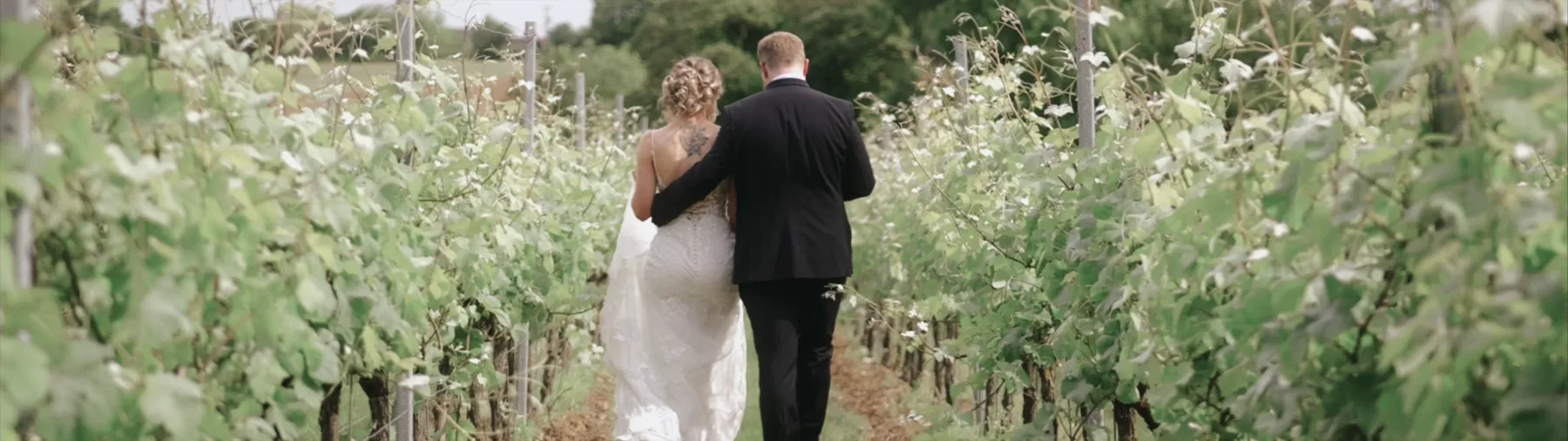 A couple together on their wedding day